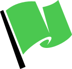 Hirnlichtspiele's green flag vectorized